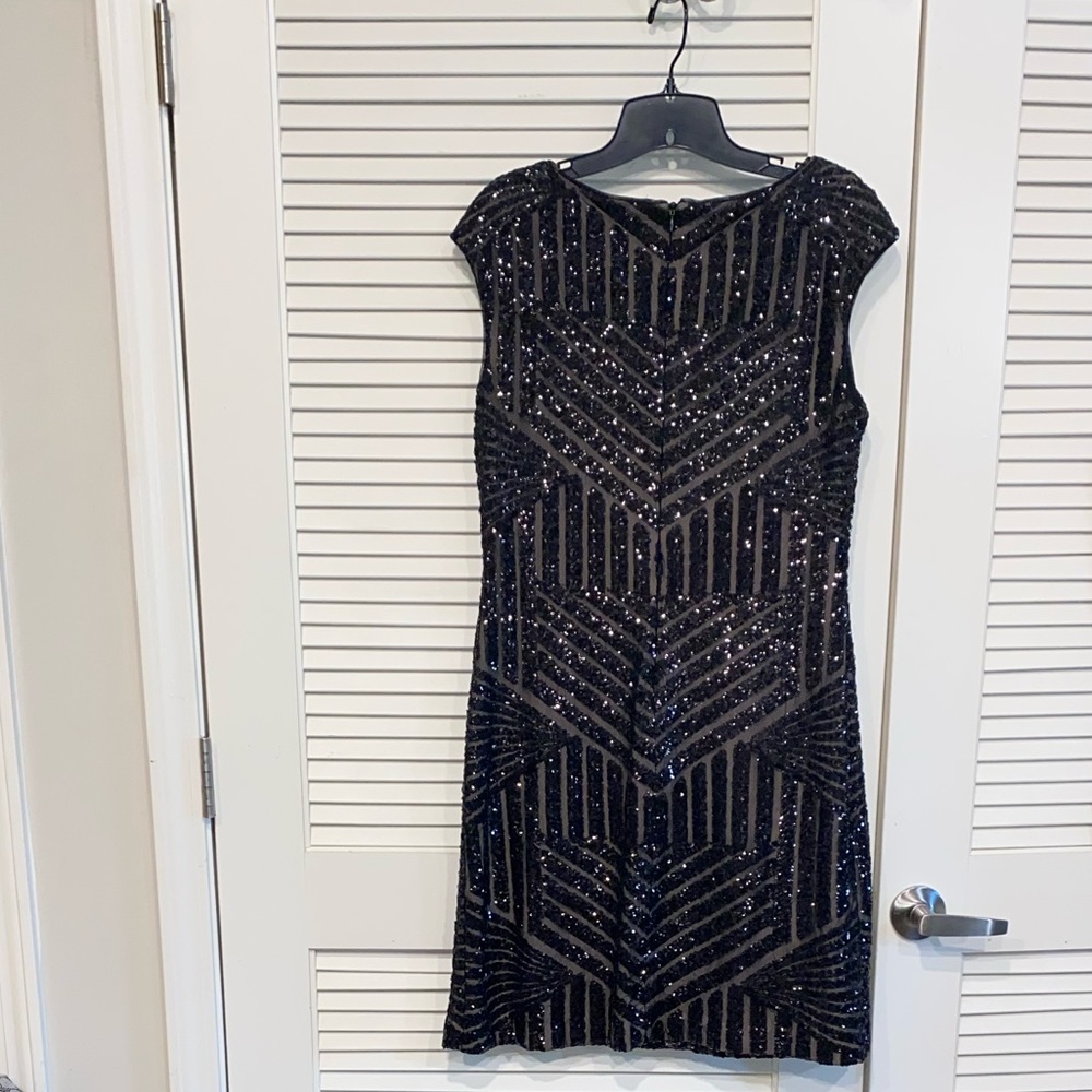 Lauren Ralph Lauren Evening Black Sequin Dress